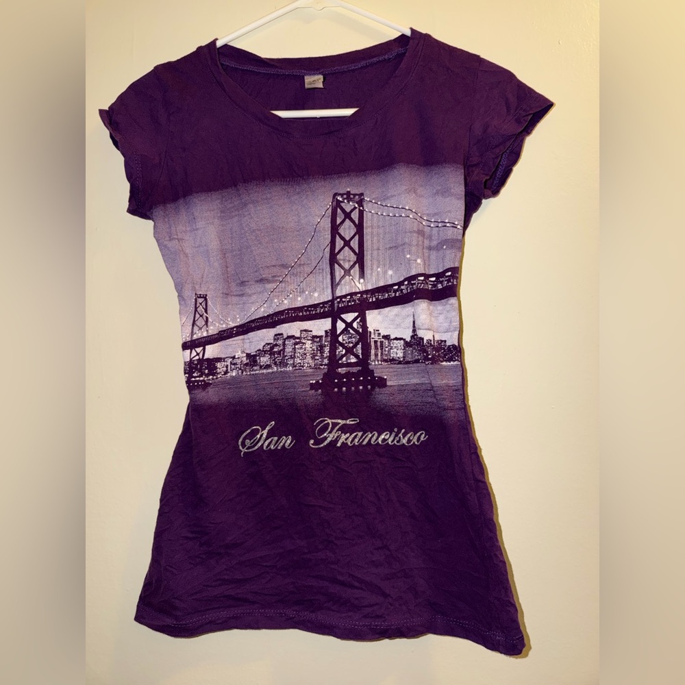Purple San Francisco Graphic Tee